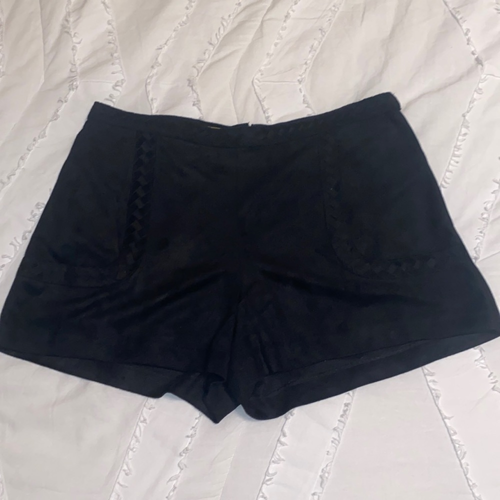 Gianni Bini Black Faux Suede Shorts
